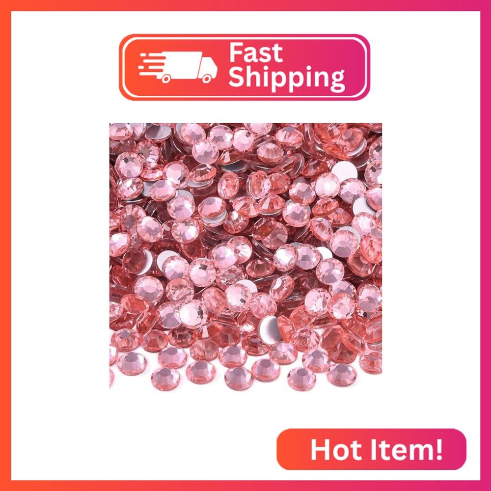 Blinginbox 1440Pieces SS10/2.7-2.9mm Flat Back Crystal Rhinestones Round Gems fo