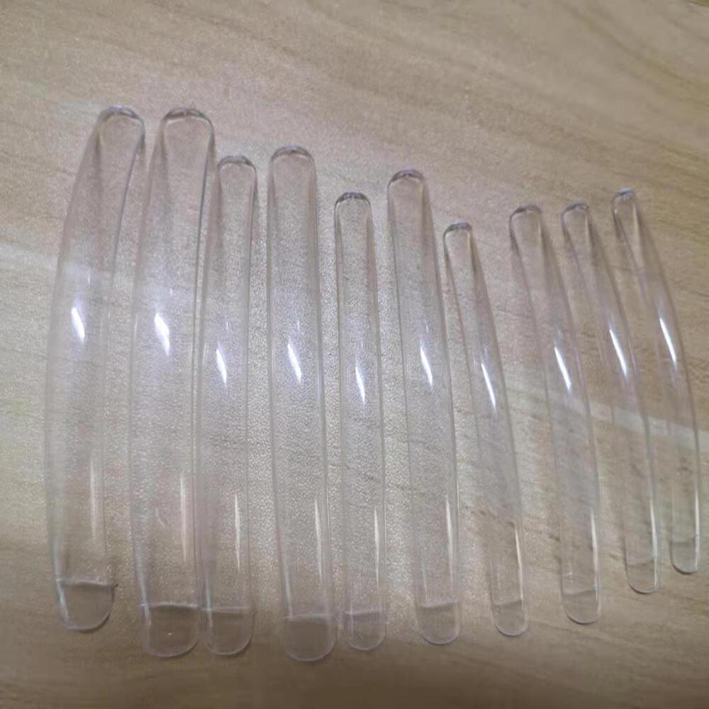 100 Pcs Super Long False Nail Art Tips Clear Acrylic Gel Salon Curved Art Tips