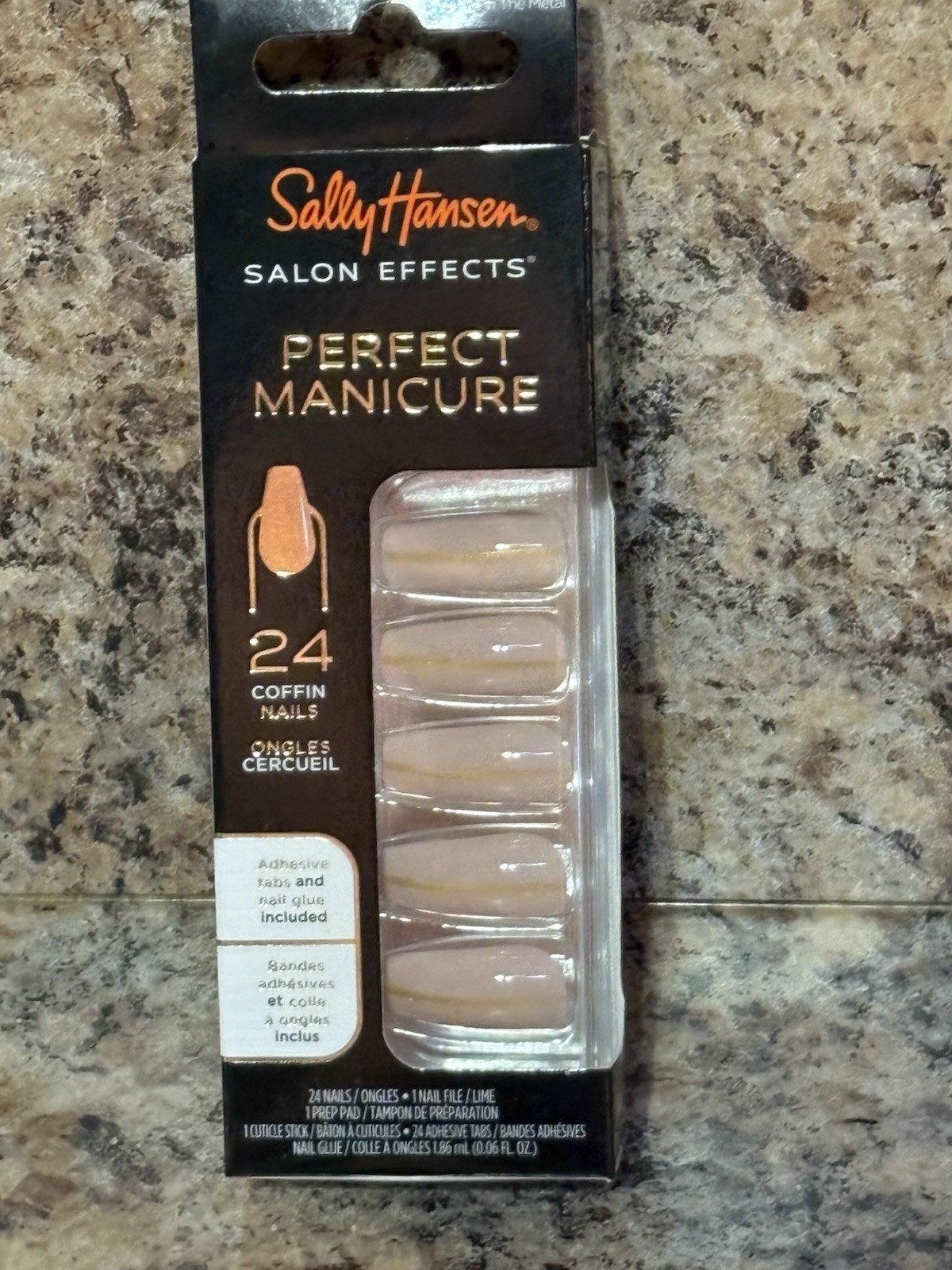 NEW Sally Hansen Perfect Manicure Salon Effect Meet Me in the Metal Coffin Nails