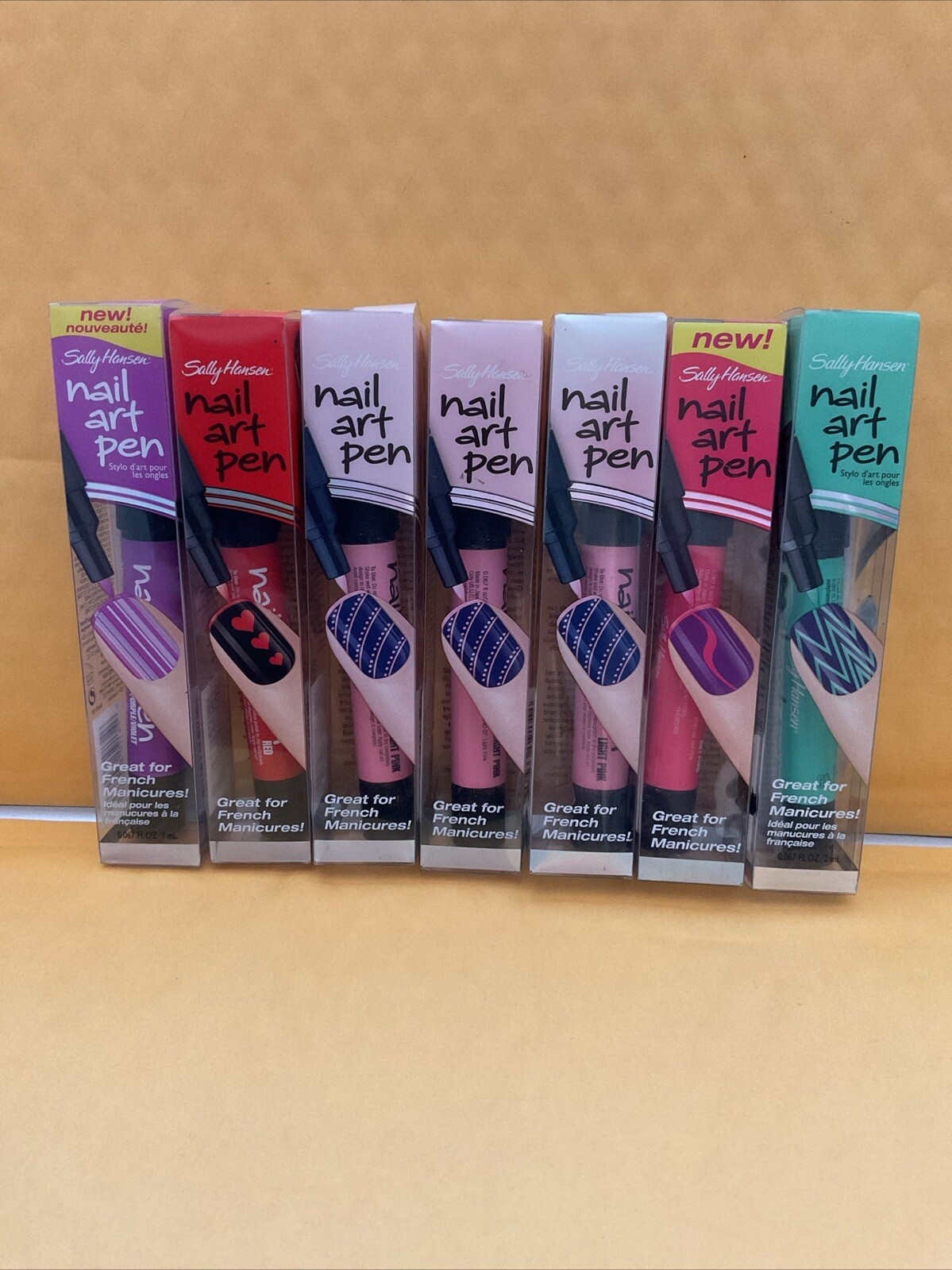 7x Sally Hansen NAIL ART PEN Custom Nail Design French Mani/Pedi