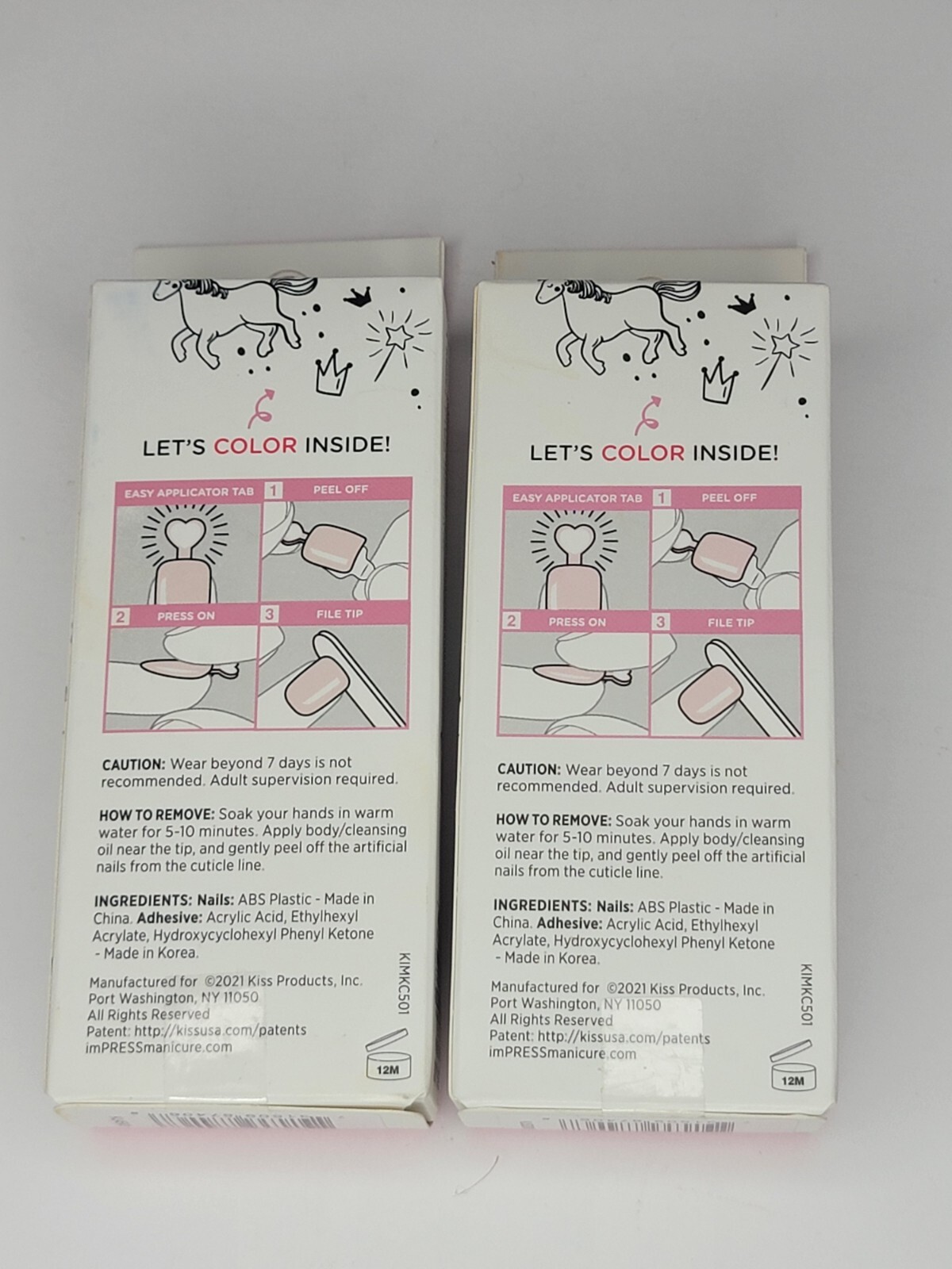 ImPRESS Mini Press On Manicure, 20 Count, Lot of 2, Easter Bunny 87406