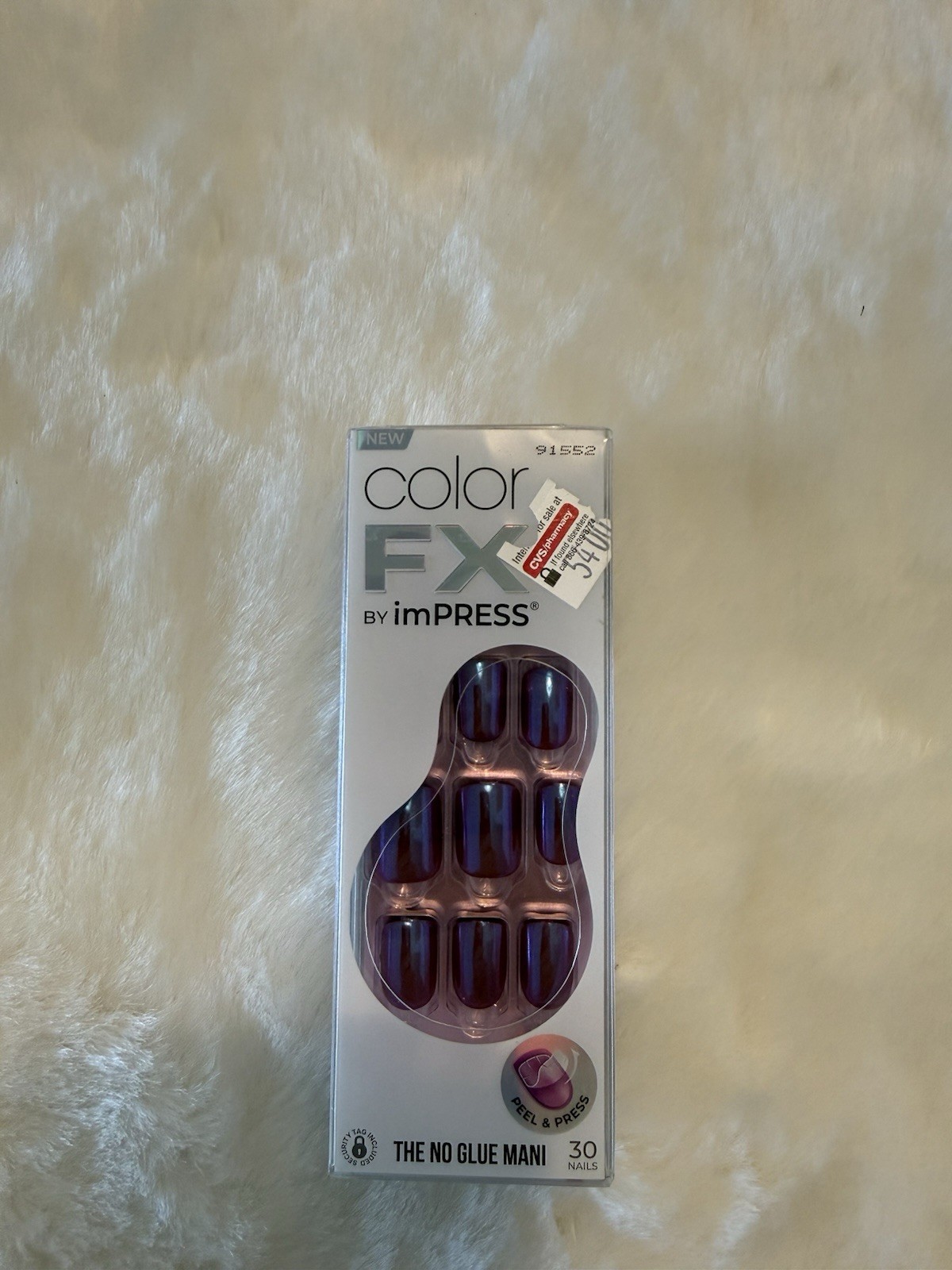 KISS No Glue Mani Press On Nails, Color FX, ‘Infinity’, Short Size