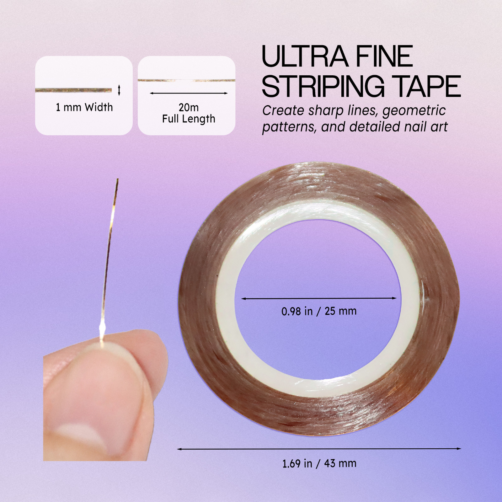 Beauticom Nail Art Glitter Sticker Strip Tape (Assorted 10 Color Set)
