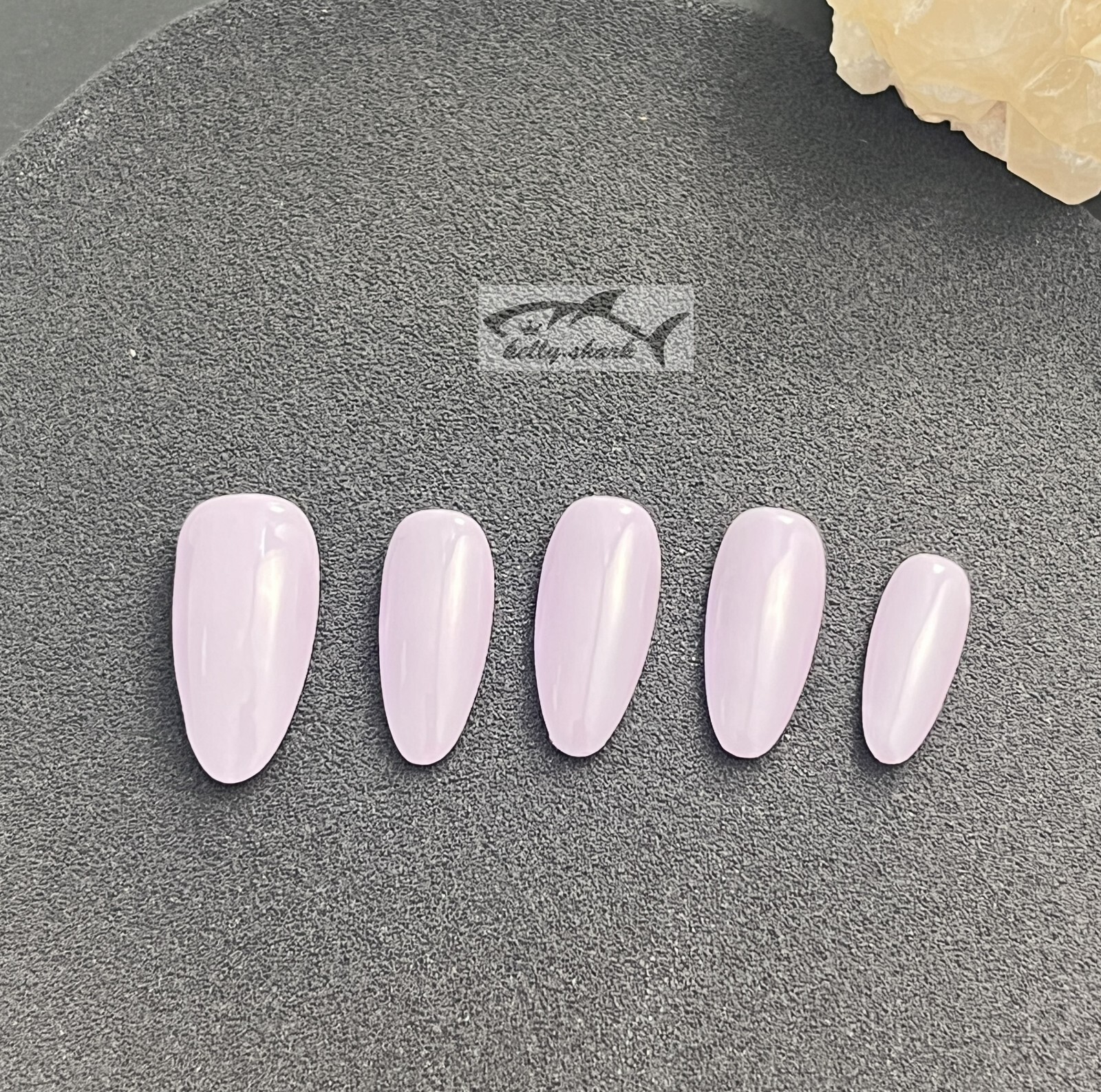 10pcs Handmade Polar-Purple Hailey Style Press on Nails Medium Almond shape, SML