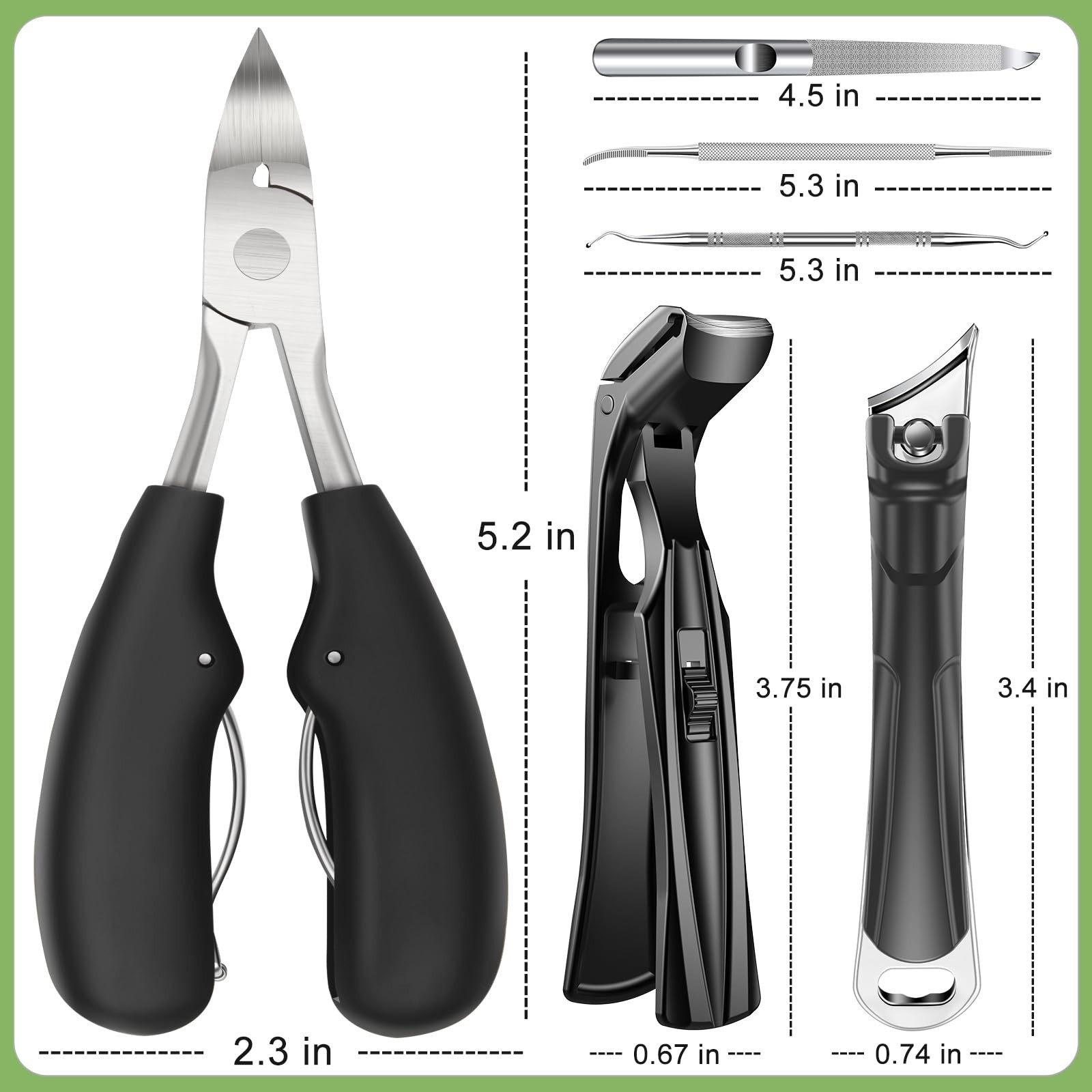2026 Toenail Clippers for Seniors Thick Toenails, Angled Head Large Toe Nail …