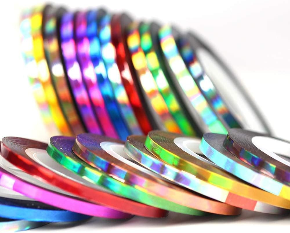 Nail Art Striping Tape Lines Kit 36 Pcs 1Mm 2Mm 3Mm Nail Tape Strips for Design