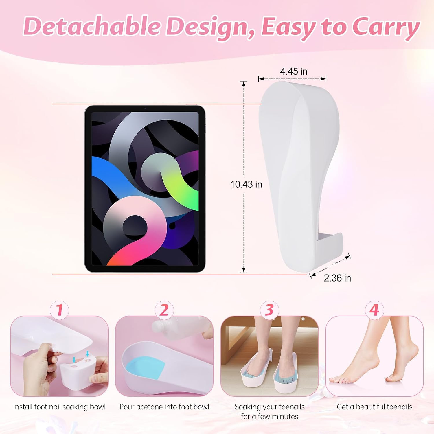 Toe Nail Soaking Bowl: 2 PCS Shoe Design Toenails Soak off Bowl | Foot Bath Soak