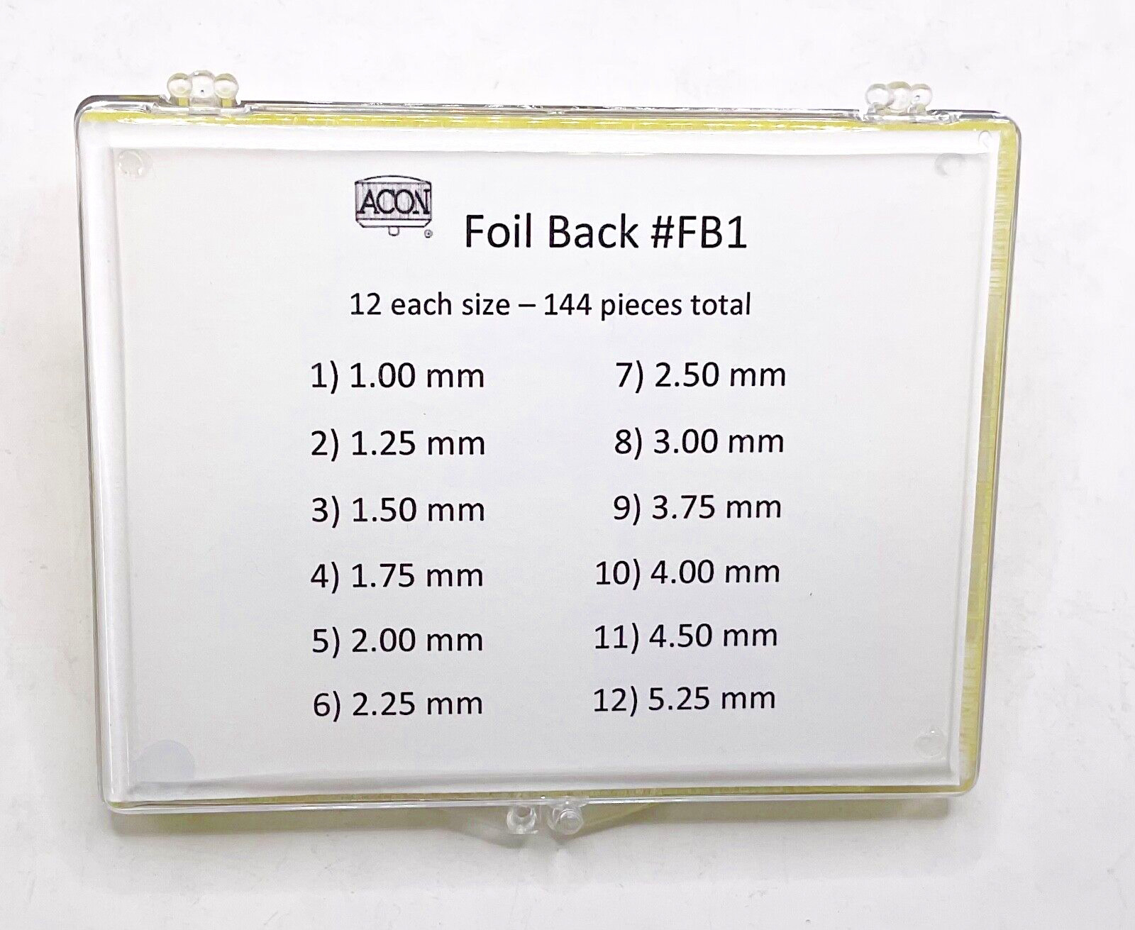 New Assortment of Foil Back Rhinestones #FB1 (1.00mm -5.25mm)