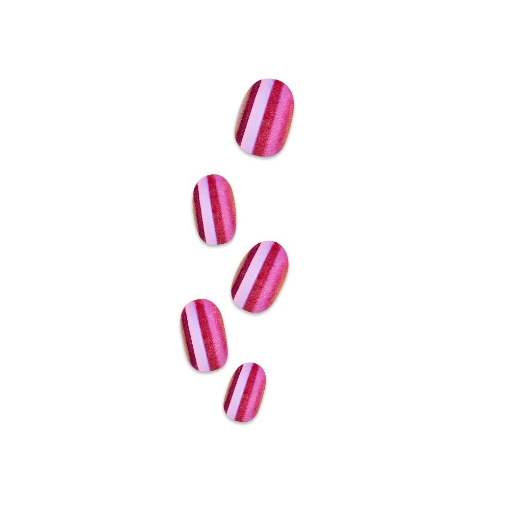 Pink Short Oval Press on Nails 30 Count Fake False Nails Glue on Nails Color FX