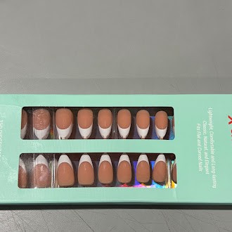 MODELONES NAILBOXIE X-SHELLTIPS FRENCH GEL NAILS ALMOND 15 SIZES/150 PIECES