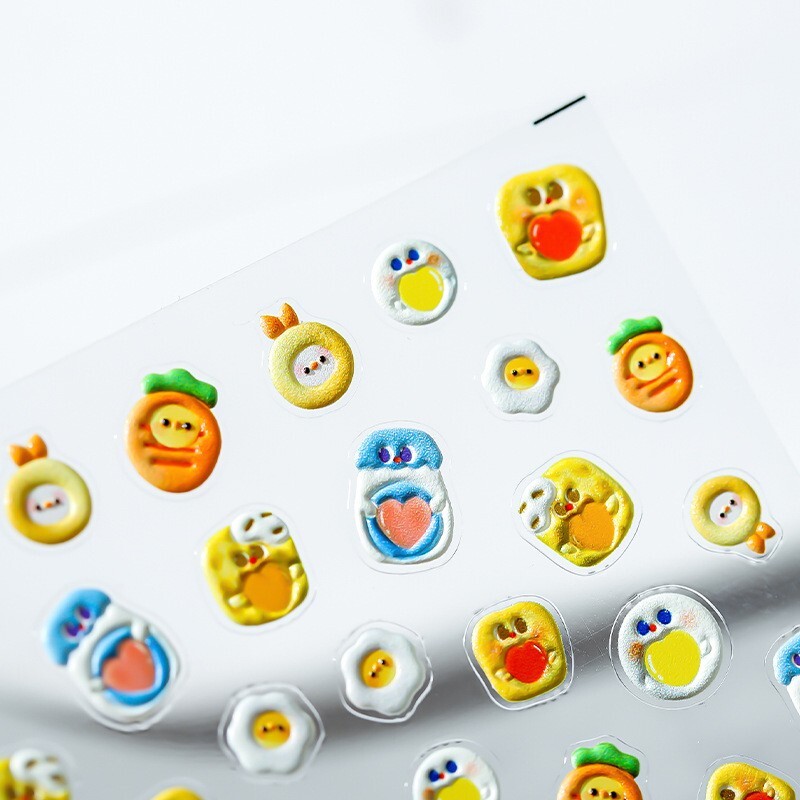 3D Carrot Clay Nail Art Stickers, DIY Nail Art (78)