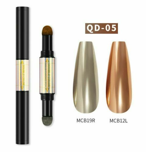 Chrome holographic nail art pen double head 2 colors 0.02oz