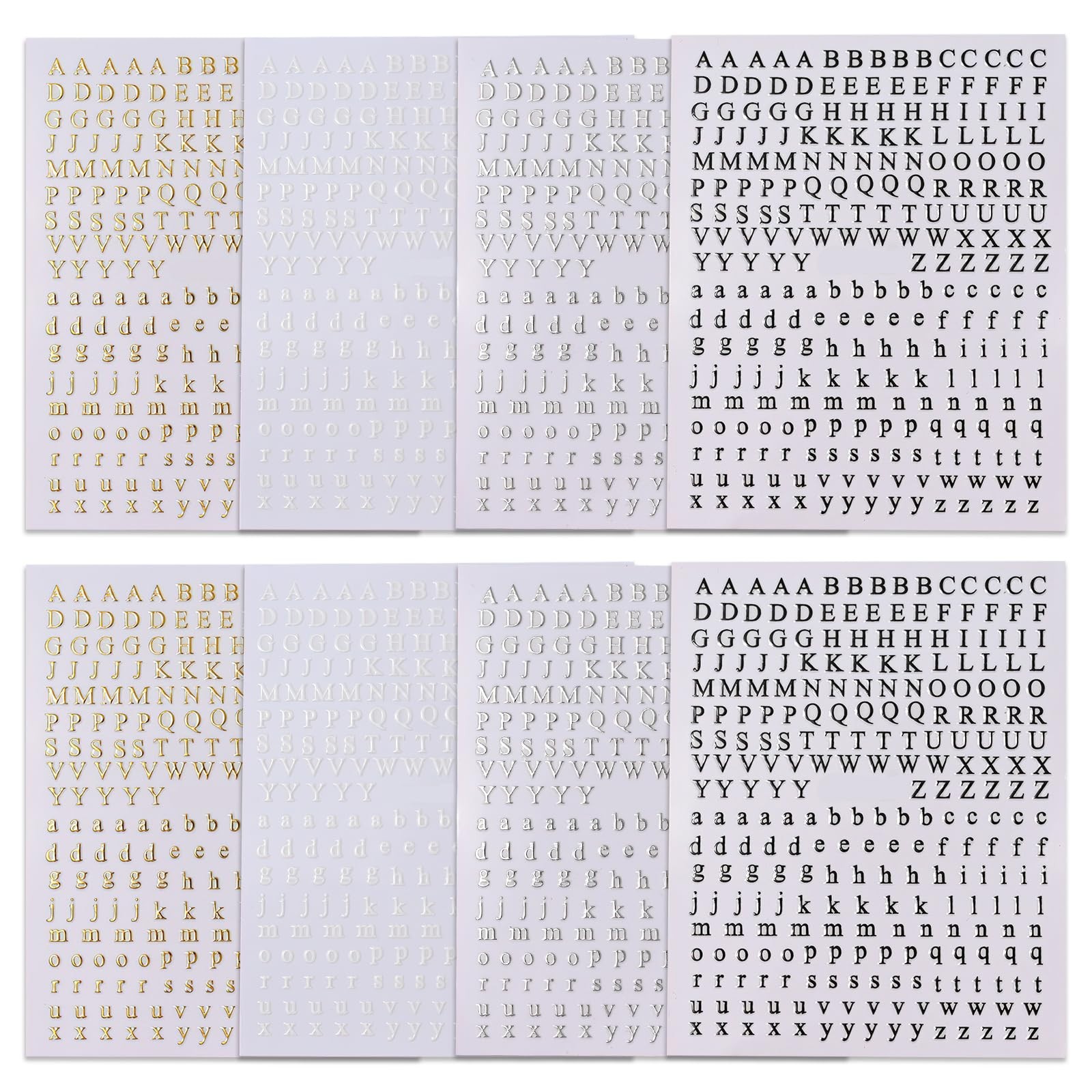 Letters Nail Art Stickers English Alphabet Nail Decals Self-Adhesive Decoration