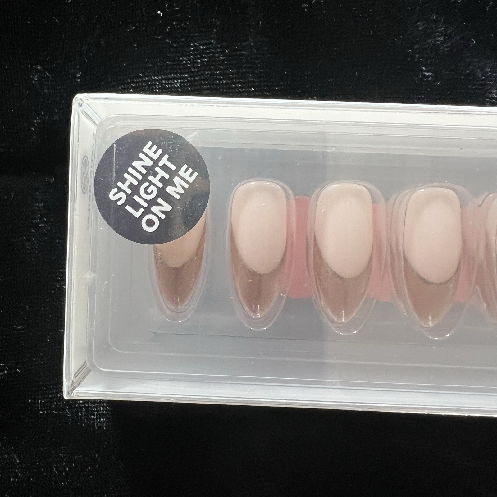 💖 Static Nails Rose Gold Velvet French Almond Reusable Pop-On Manicure New In