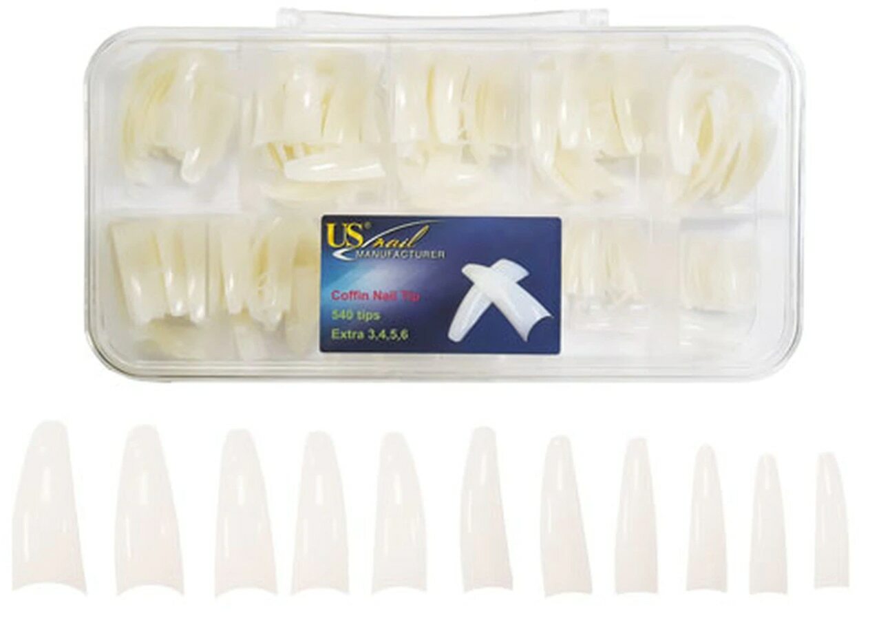 US Nail Manufacturer – Coffin Nail Tips 540 Tips ON SALE*