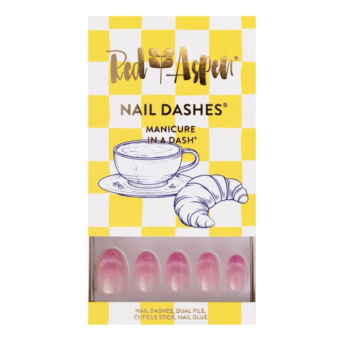 Red Aspen Press On Nails-Rebel’s Raspberry Tart Short Almond Cateye Pink