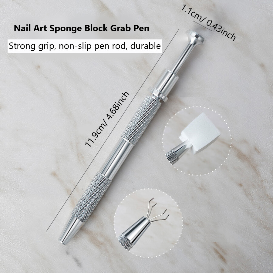 20Pcs Nail Art Sponge Blush Applicator Set, Blending Gradient Sponges Gripper