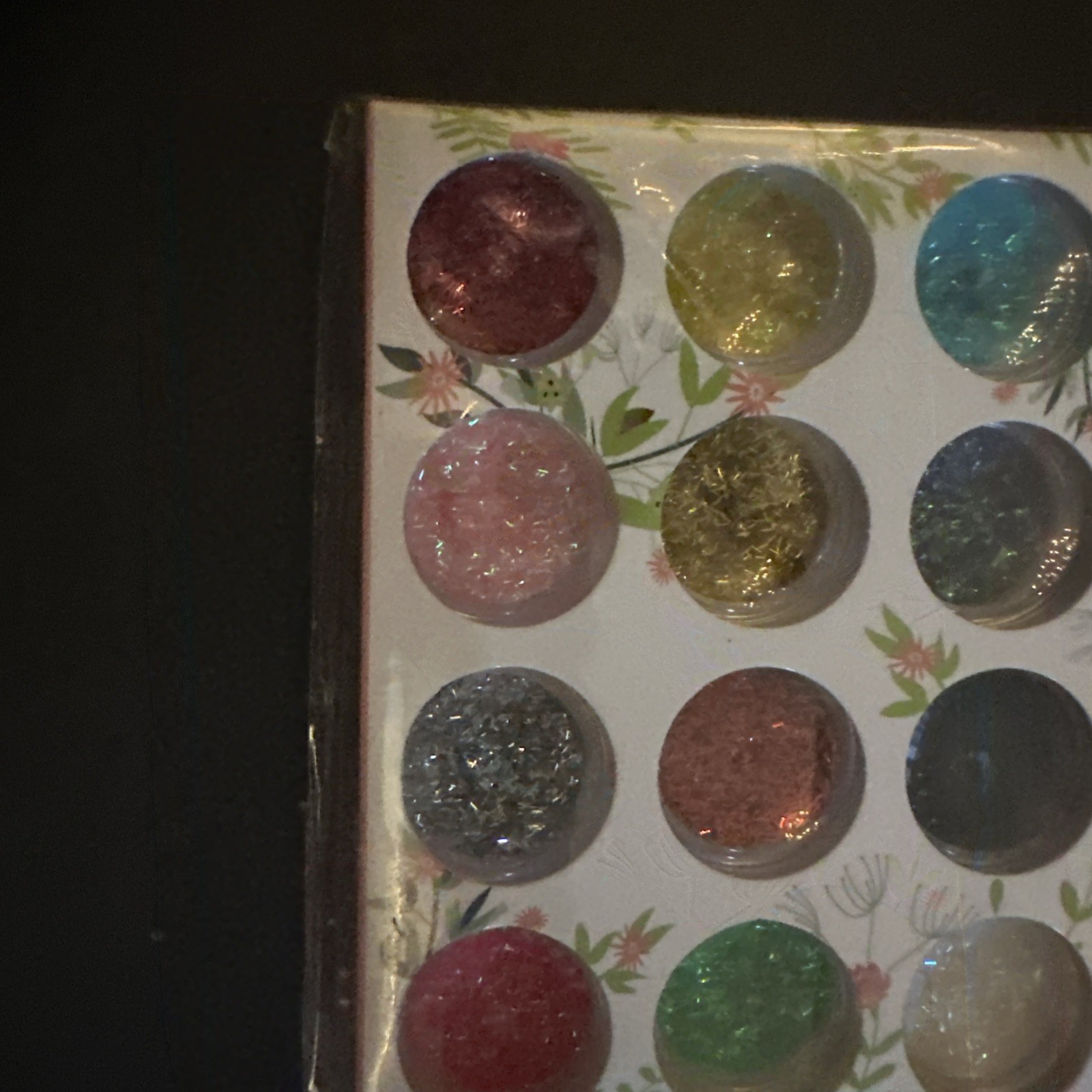 Nail Art Charms Spangles Gems Glitter Multicolor Foil Lot of 8 New Sealed