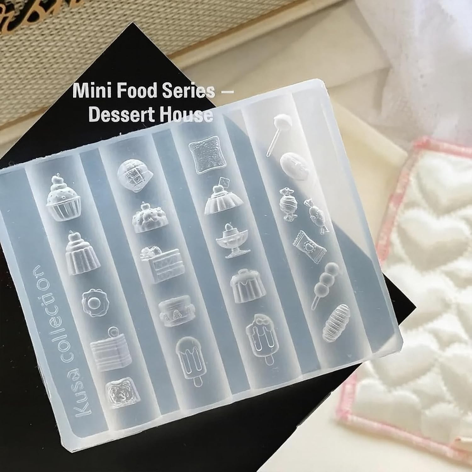 2Pcs 3D Nail Art Silicone Molds, Cute Food Dessert Charms, Kawaii Ice Cream