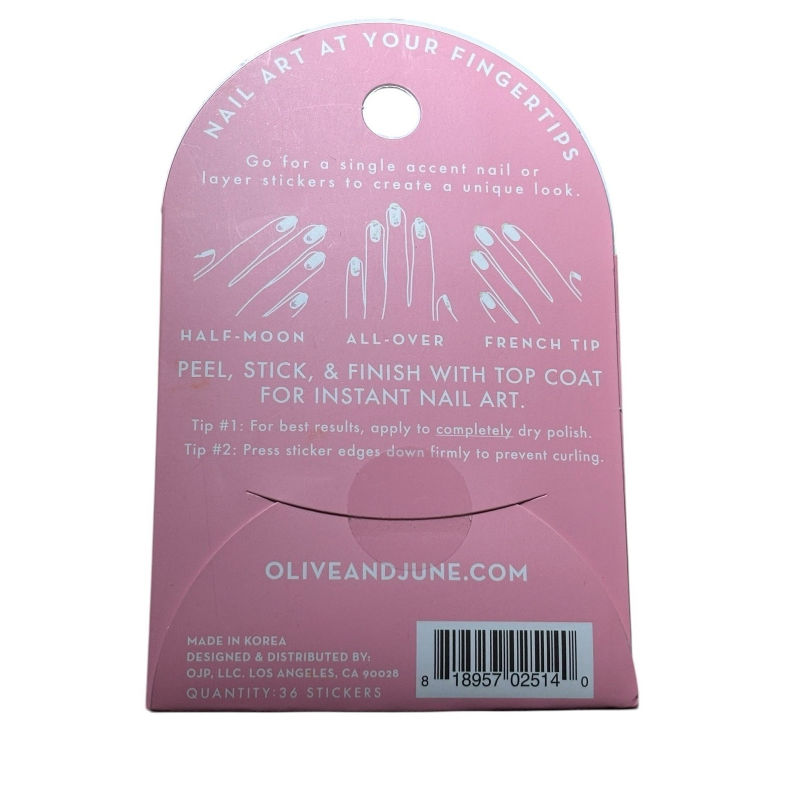 Olive & June Nail Art Stickers–Metallic Star Designs, Self‑Adhesive, Nail Art