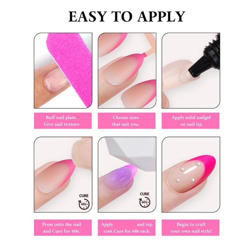 150Pcs French Tip Press On Nail Glossy or Matte Finish Easy Application Nail Art