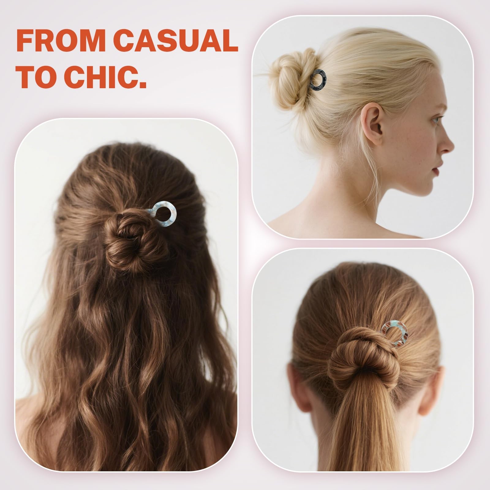 Luxe 3.54in Hair Pins (4-Pack) – Customer-Approved 1 Count (Pack of 4), 4pcs