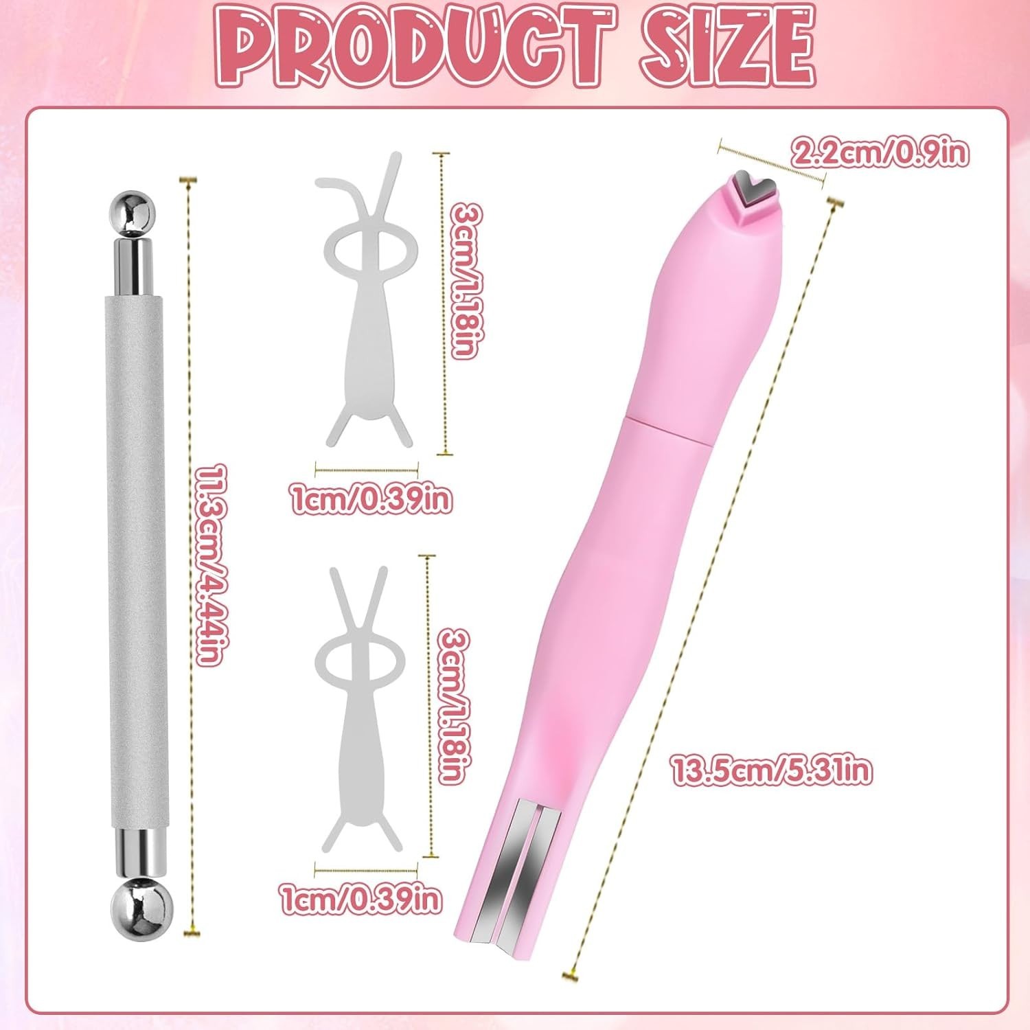 Professional 4-Piece Cat Eye Nail Magnet Kit with Dual-Ended Pen & Bunny Guides