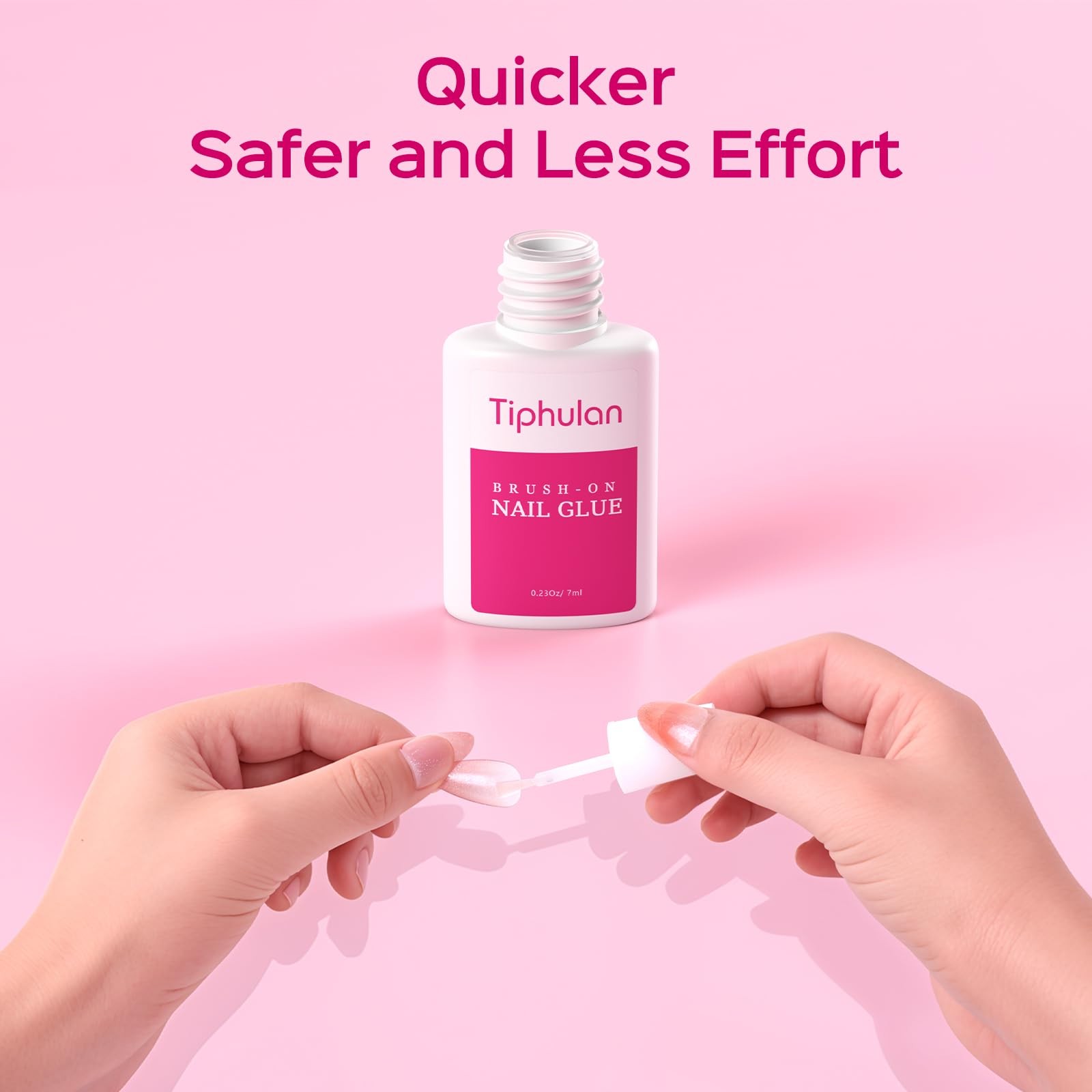 TIPHULAN Super Strong Nail Glue for Press Ons & 0.98 Fl Oz (Pack of 4), Clear