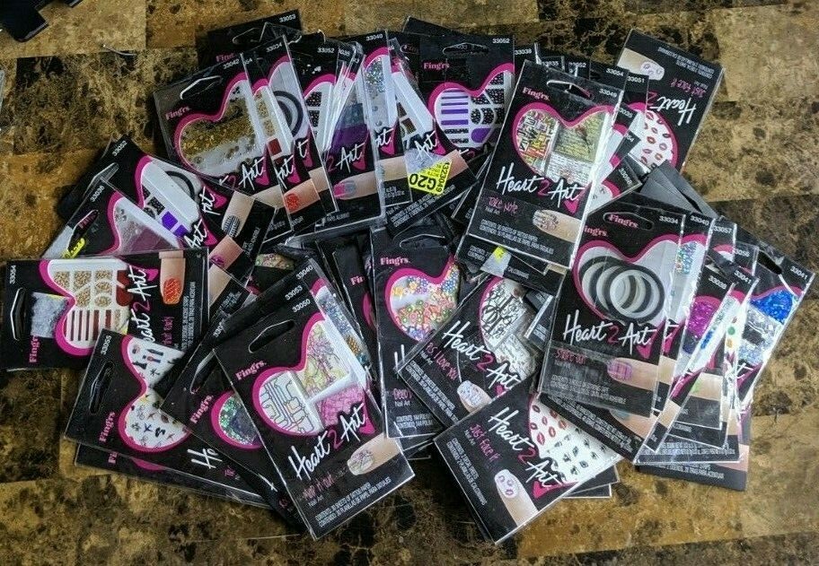 10x Unassorted Fing’rs Heart 2 Art Finger Nail Art – Fast FREE Shipping!!