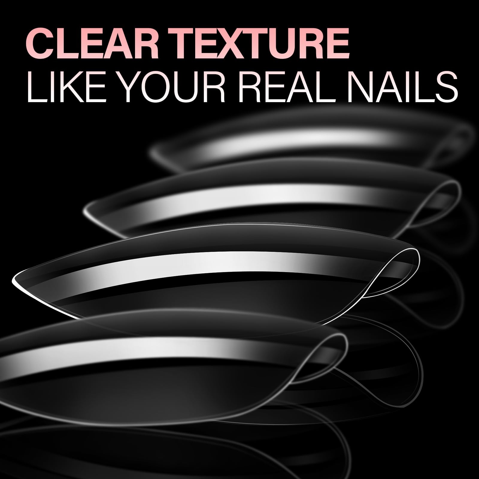 Short Almond Nail Tips, 15 Sizes 240PCS Preshaped Soft Clear Gel Nails Tips F…