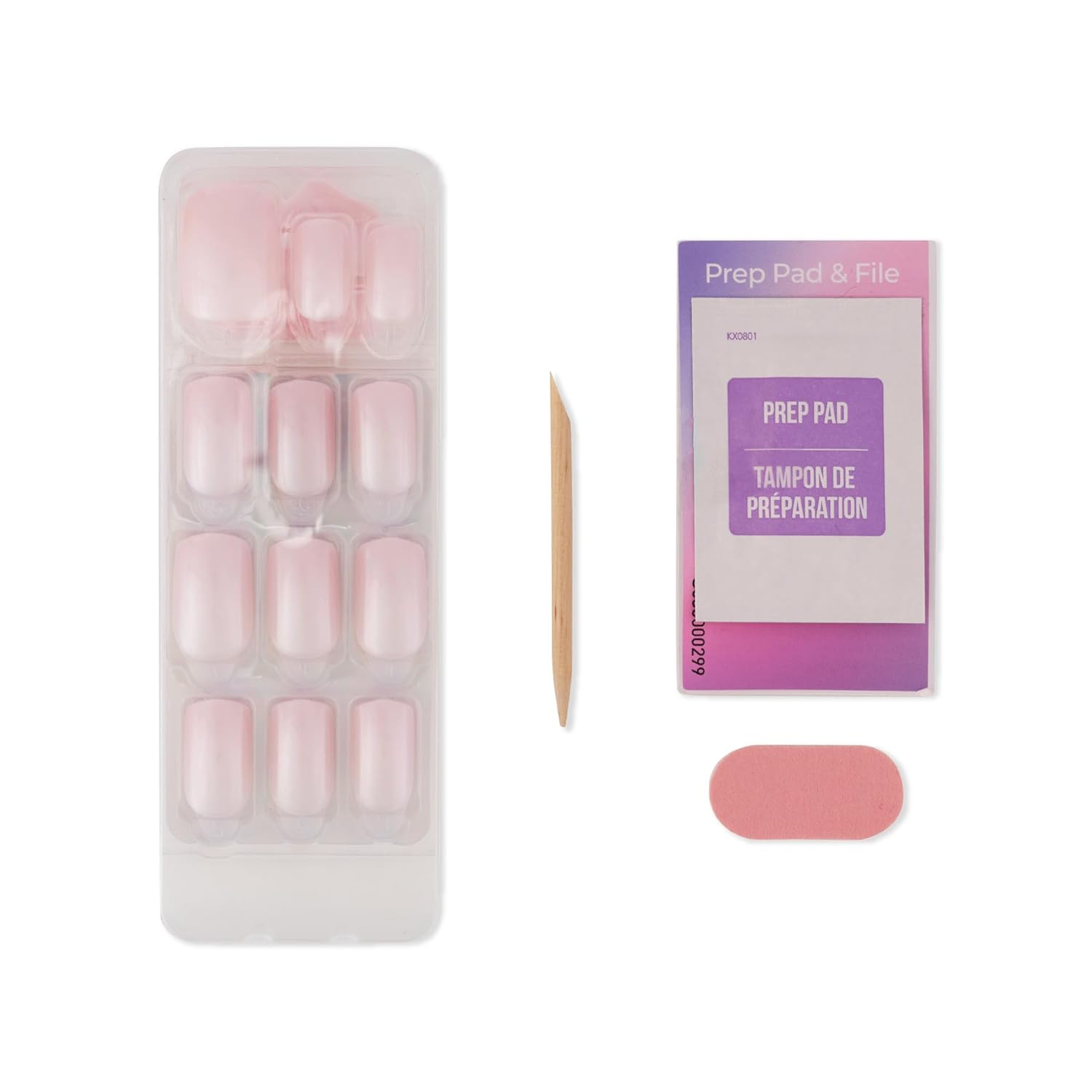 KISS Impress Color FX No Glue Mani 30 Pcs Press on Nails, Medium False Nails, Me