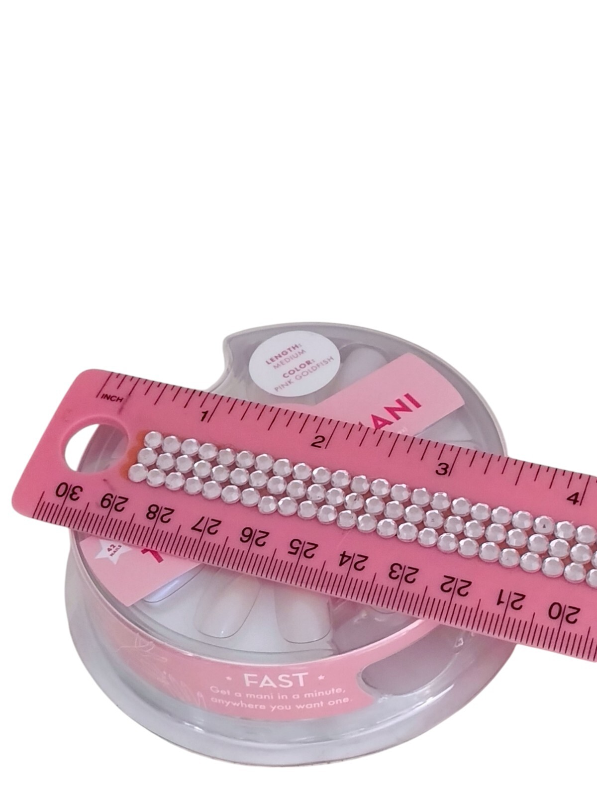 Olive & June Press-On Nails THE INSTANT MANI 42ct Medium Length PINK GOLDFISH