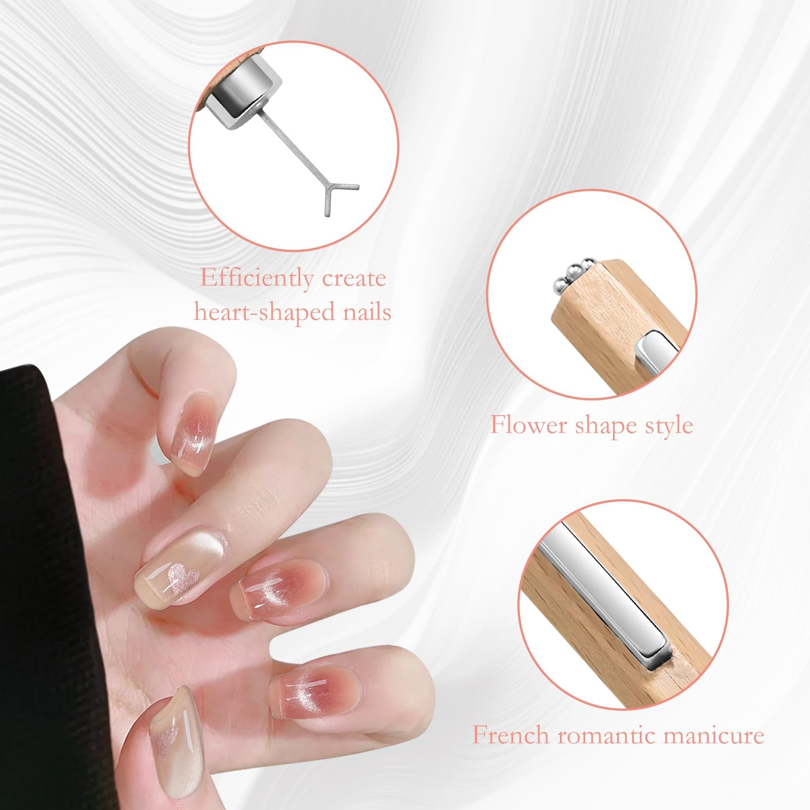 3 In 1 Cat Eye Nail Magnet Gel Nail Polish Nails Magnet for Salon Nail Art