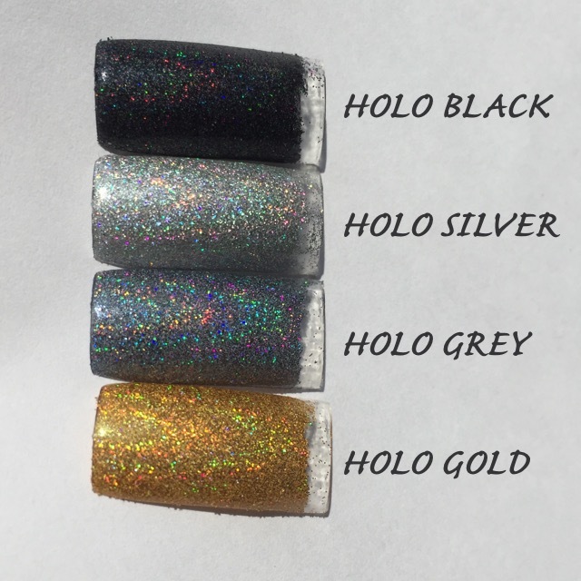 Holographic Nail Glitters Powder 14 pieces SET Iridescent Mermaid Effect Glitter