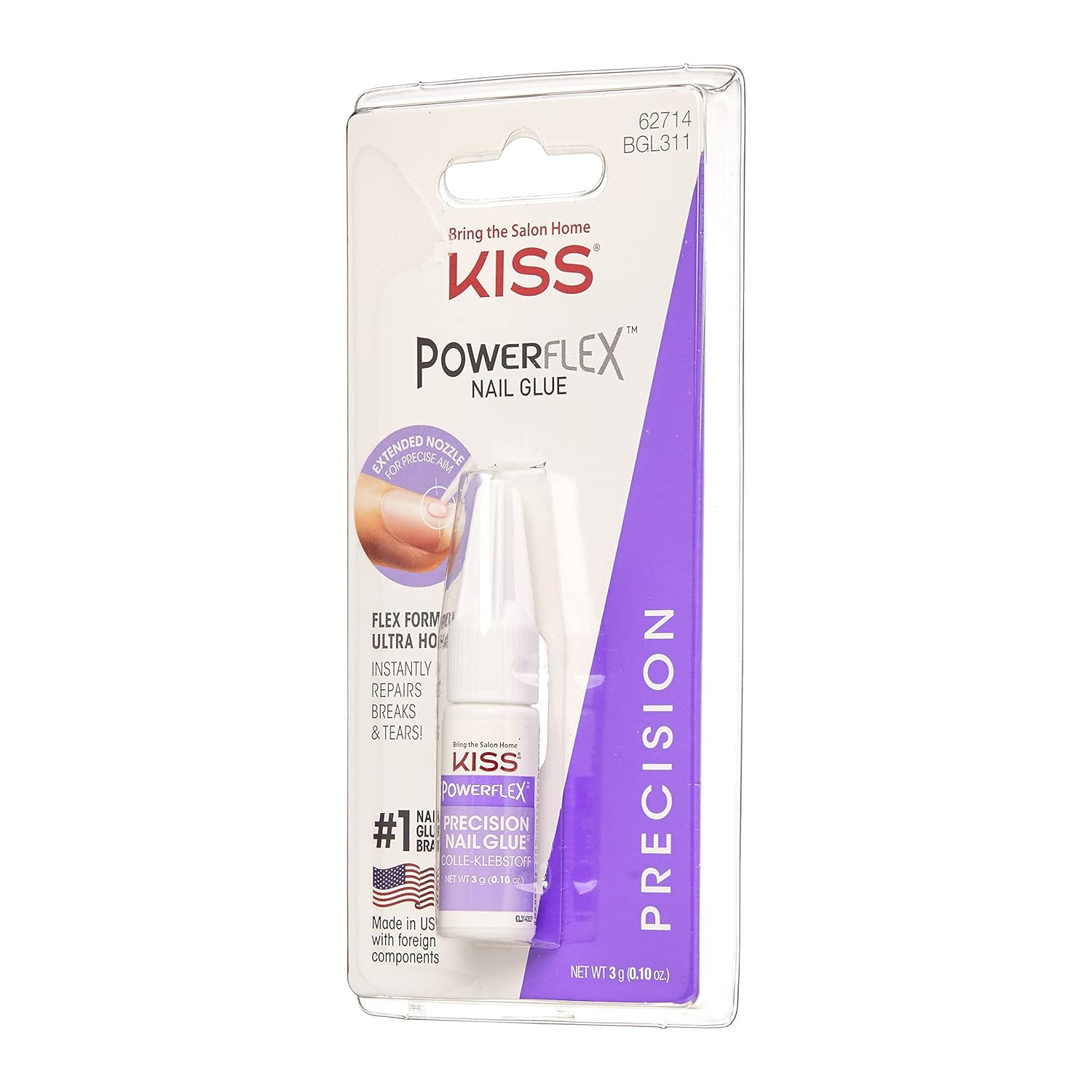Powerflex Precision Nail Glue – Fast Drying Adhesive for Glue-On Nails & Repairs