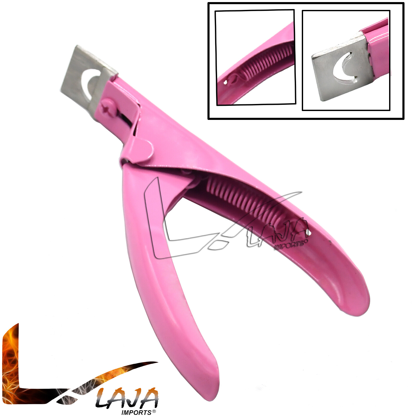 Pink Adjustable Artificial Acrylic Fake Nail False Nail Tip Clipper Cutter