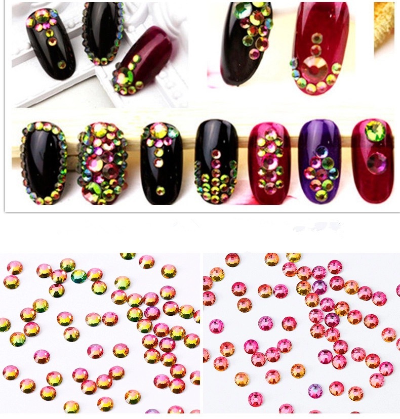 FIRE STONES RHINESTONES CRYSTAL PIXIE 3D NAIL ART SALOON MINI DIAMOND ROSE GOLD