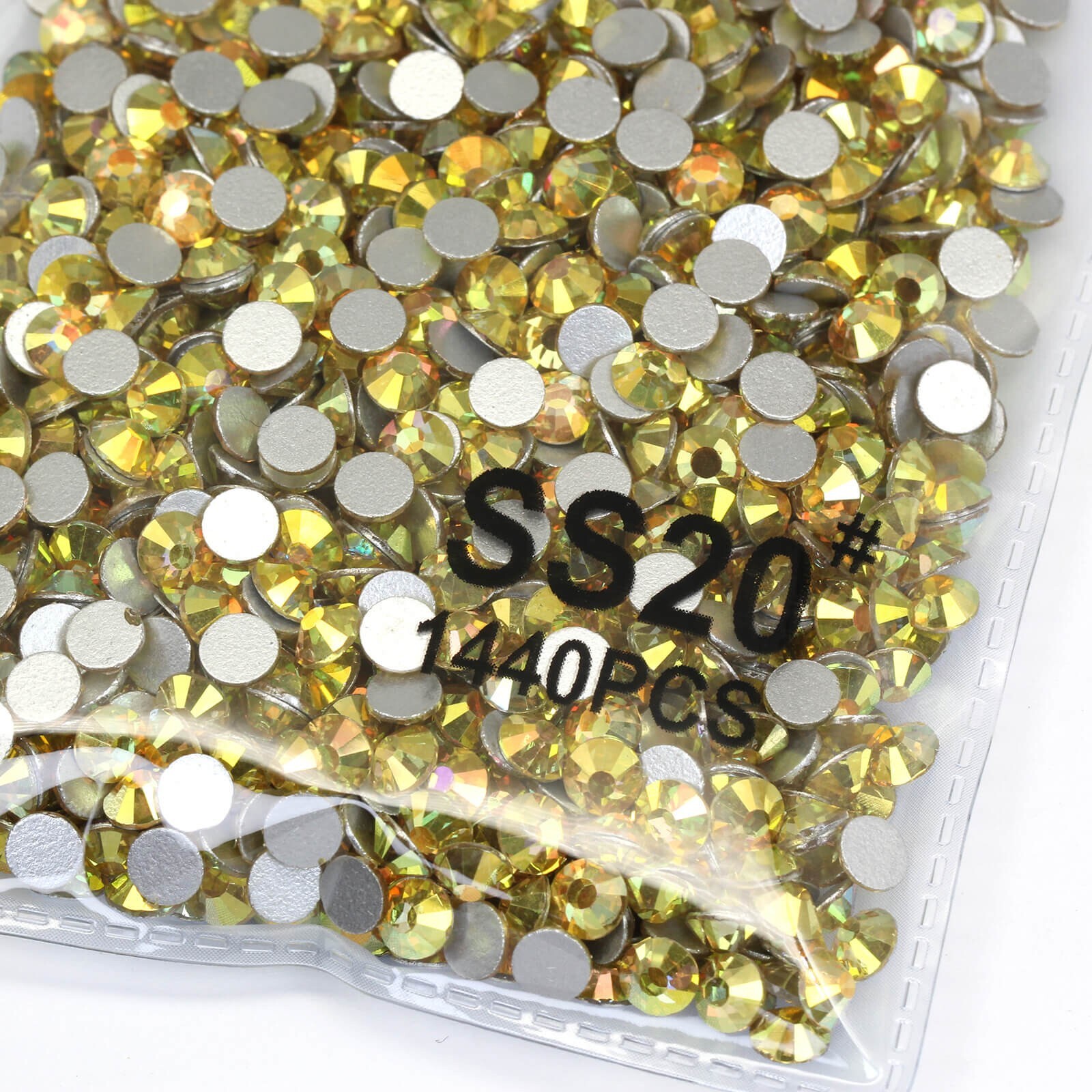 288 1440pcs Bright Gold Rhinestones Flatback Gems for Nails Clothes Craft Decor