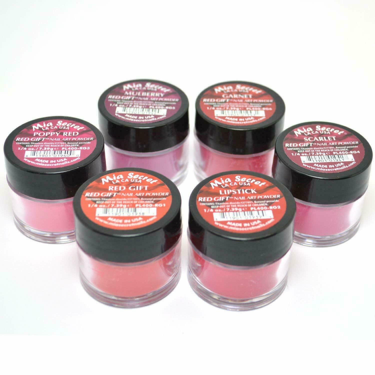 New Mia Secret Monomer 4 Ounce + RED GIFT Nail Art Powder 6 Colors Collection