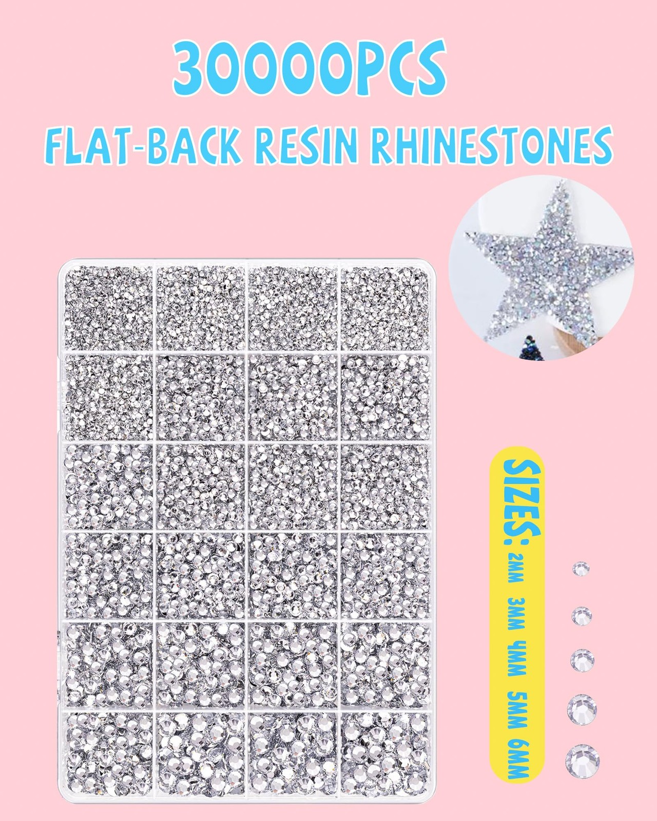 62,000 Pcs Rhinestone Bedazzling Kit, 40 Colors Nail Art Rhinestones with 32,…