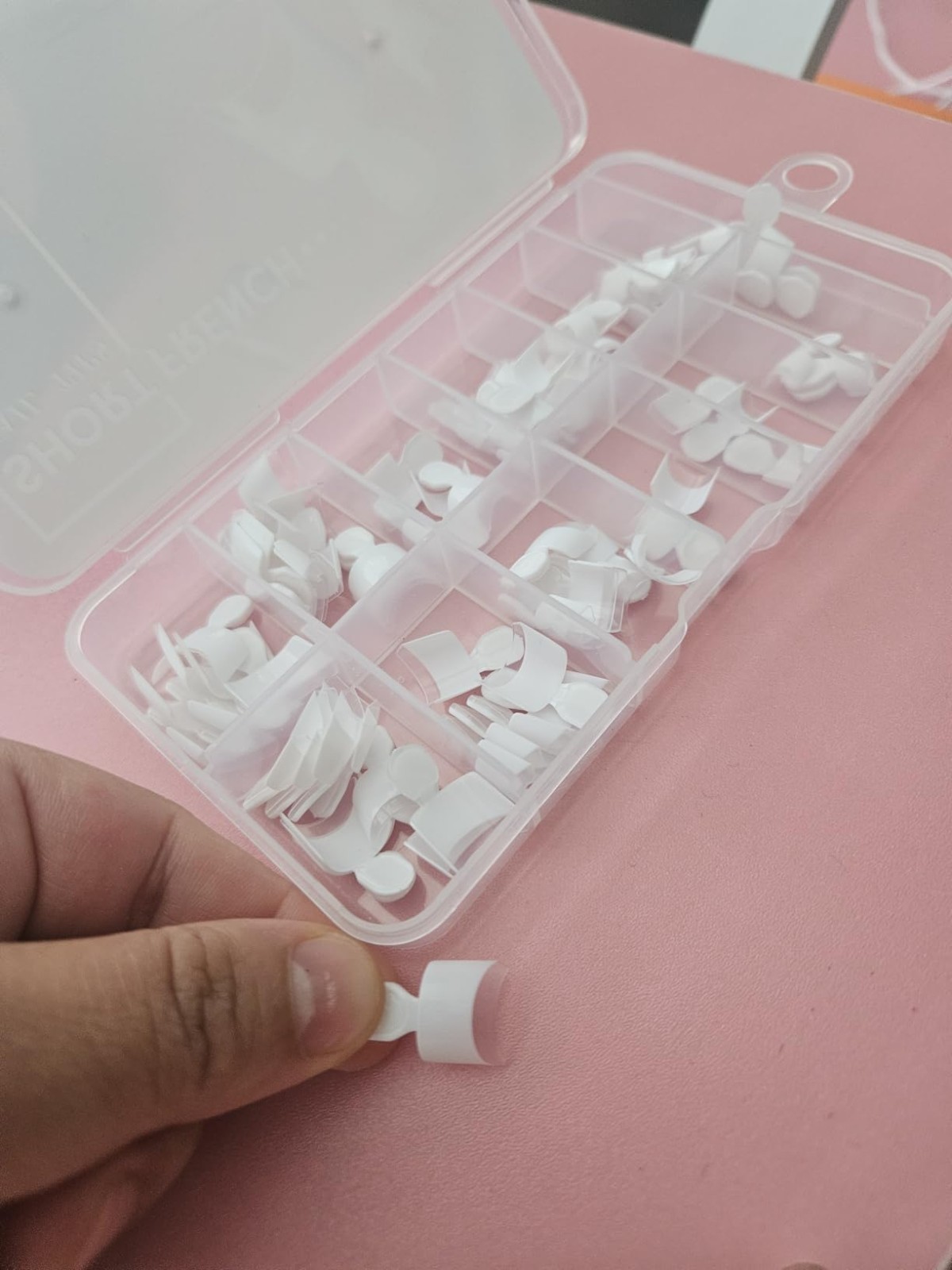 Short French Nail Tips 120pcs White Clear Acrylic False Nails 12 Sizes Press On
