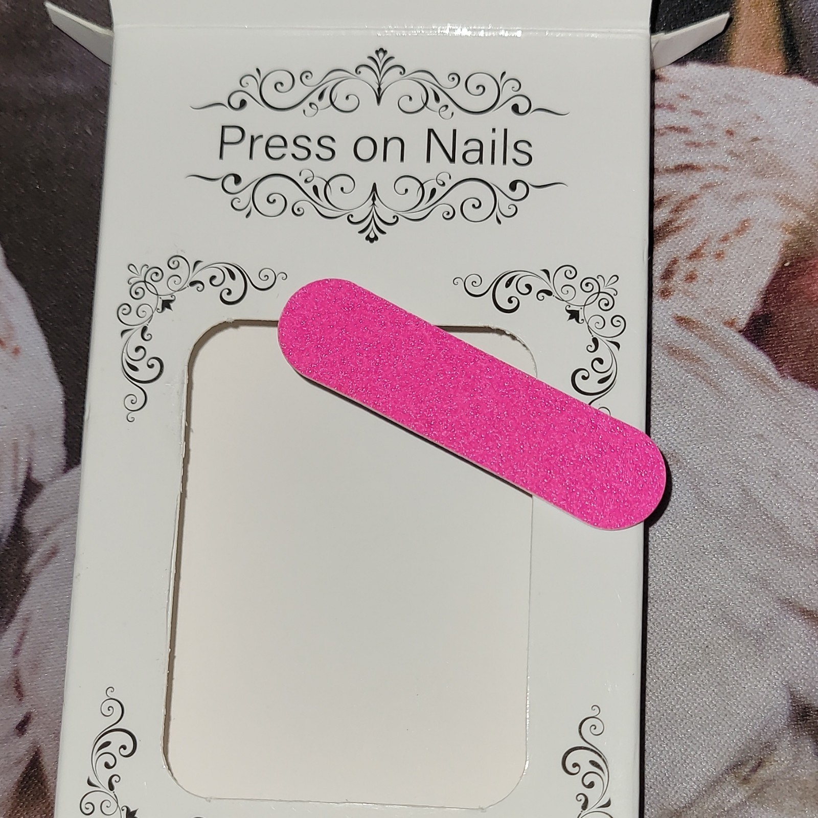 Pre-Designed Press-On Nails Long Coffin Glitter Orange Black Green White Flames