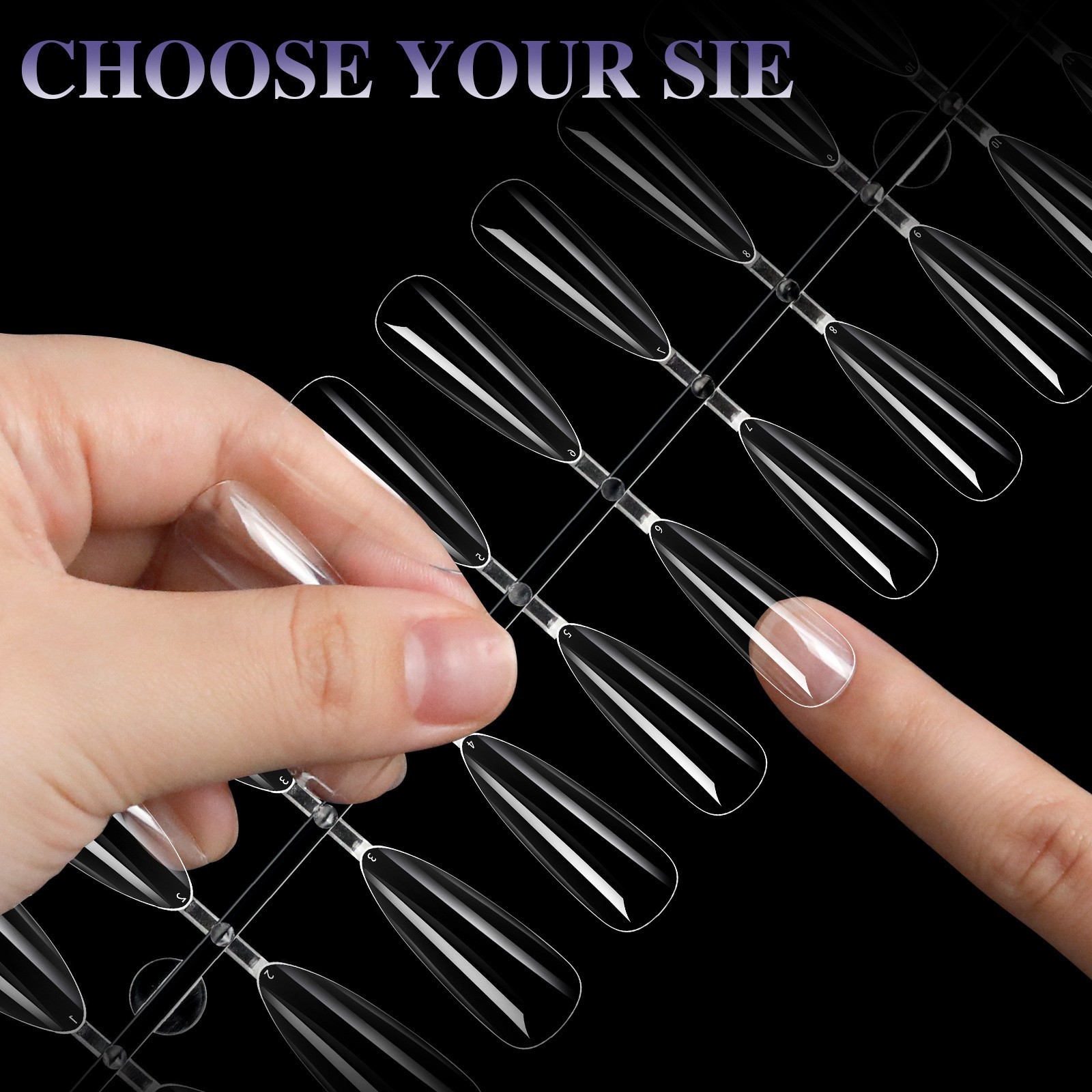 256pcs/Box Soft Gel Nail Tips Nail Extensions ~ Coffin Almond Square Oval Shape