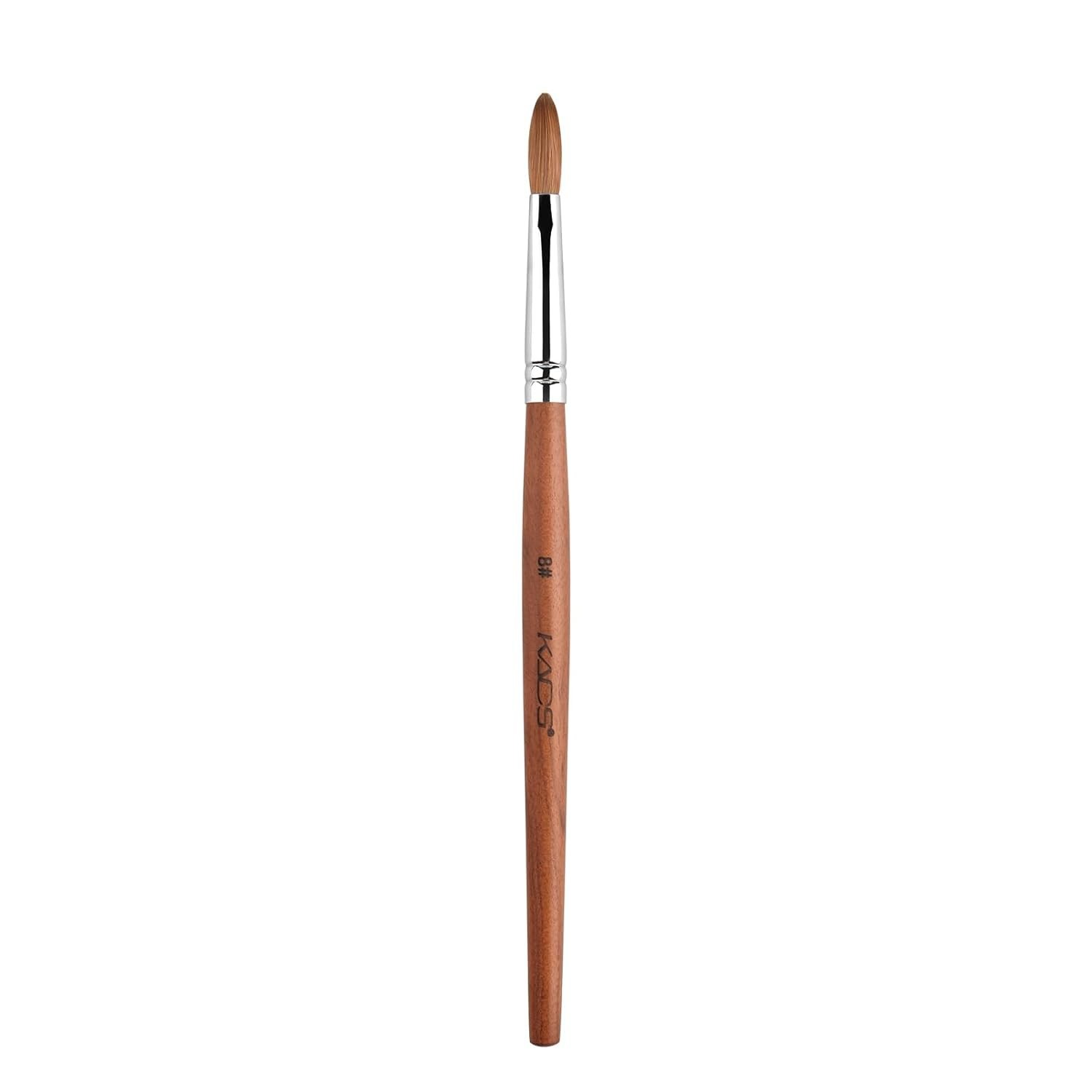 Red Wooden Nail Art Brush with Kolinsky Sable Hair for Precision Nail Designs