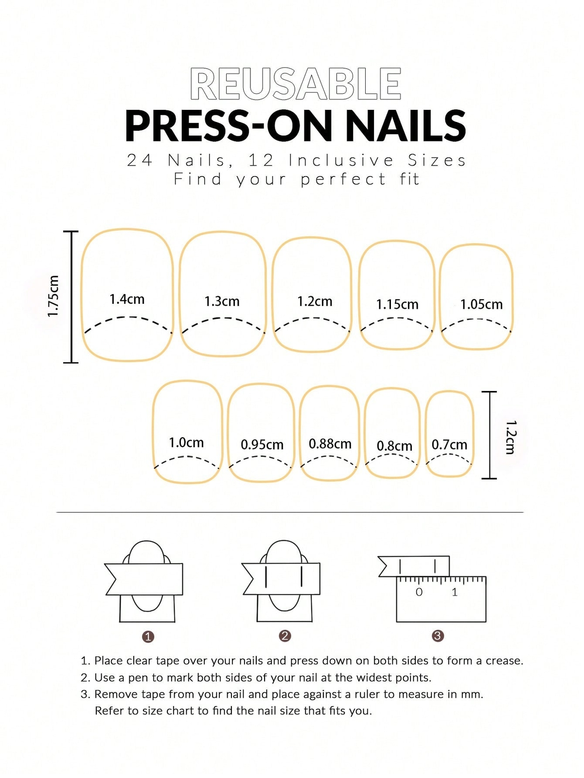 24pcs Short Burgundy Fake Nail Kit False Nails Press On Nails Glue On Nails