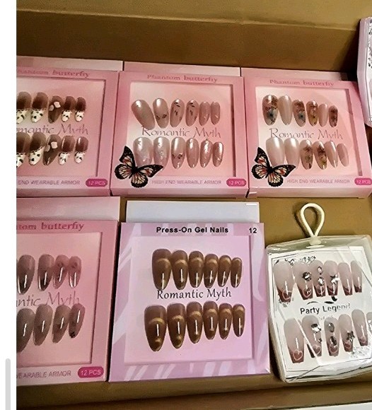 Luxury Press On Nails, Bundle Mixed Lot, Size Medium, NEW, 9 Pack, Set Of 10