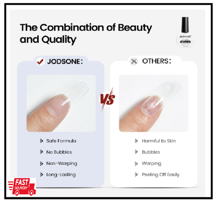 JODSONE 10ml Gel Nail Glue Strong for Nail Tips Long Lasting Extension for C…
