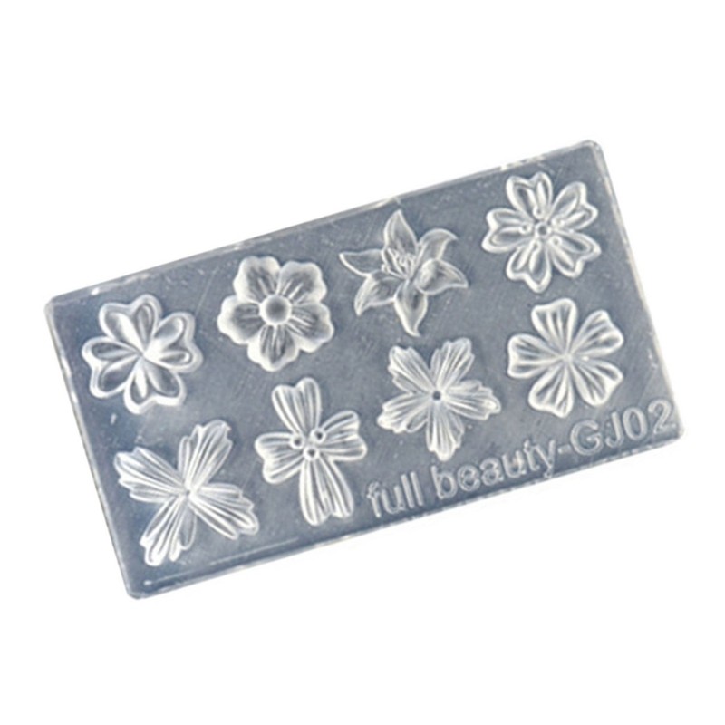 Flower Resin Nail Art Decorations Mold Silicone Nail Carving Mold Nail Art Tools