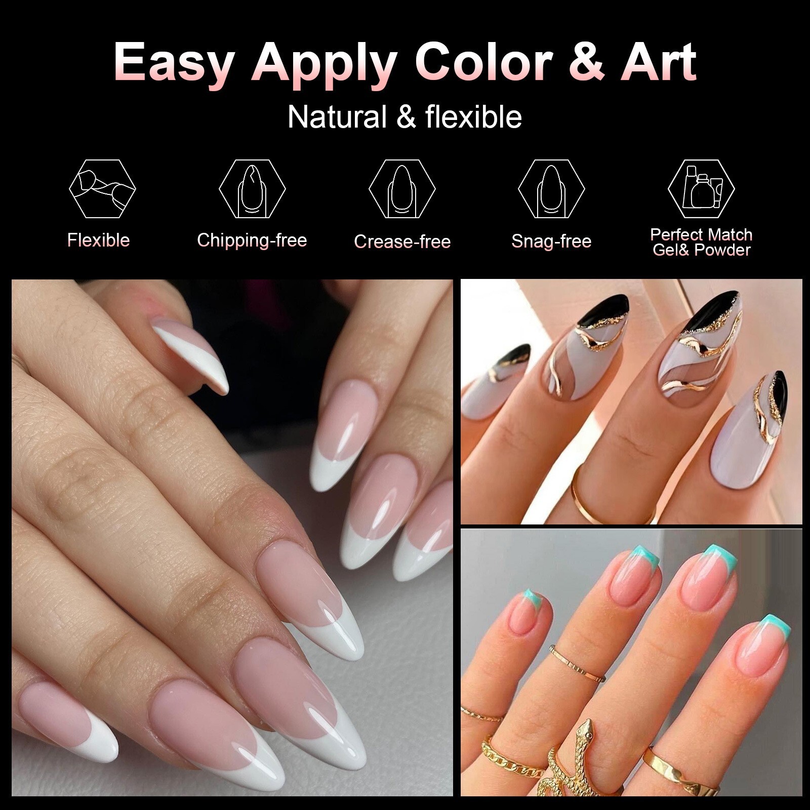 100pcs False Nail Tips Stiletto Almond Coffin Fake Nails Acrylic Half Full Cover