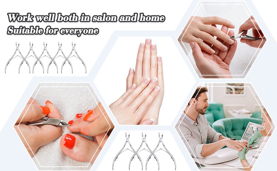 8 Pieces Cuticle Trimmer Stainless Steel Cuticle Nippers Pointed Blade